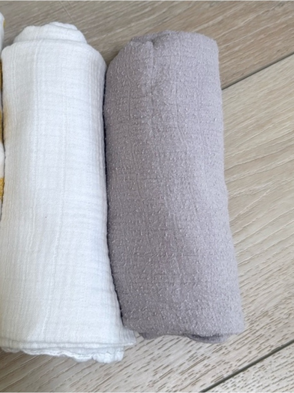 Set of 2 Little Unicorn Muslin Swaddles Blankets Gray and White